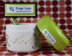 Etiquetas Alergias Alimentares personalizadas com o nome